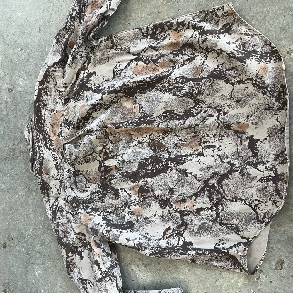 Natural wear gecko camo snake print cotton brushed flannel shirt M iguana - Picture 3 of 10